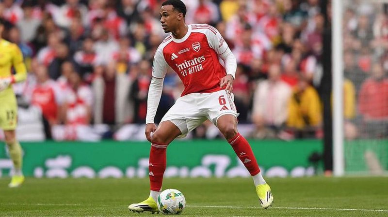 Gabriel in action for Arsenal