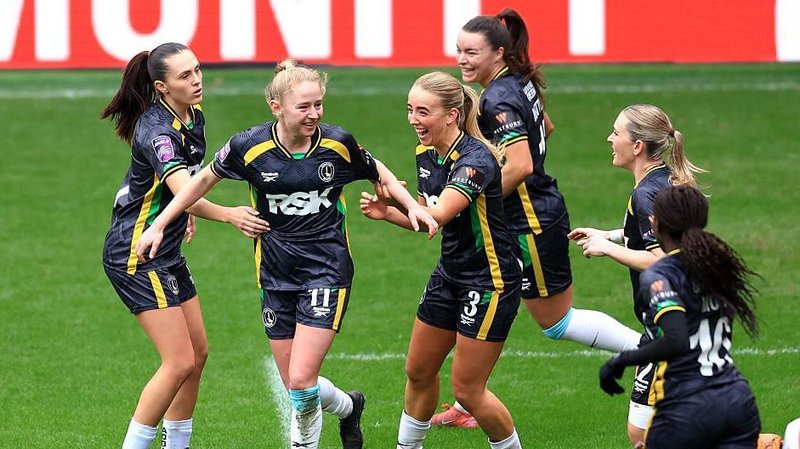 Charlton Athletic celebrating during a game in February