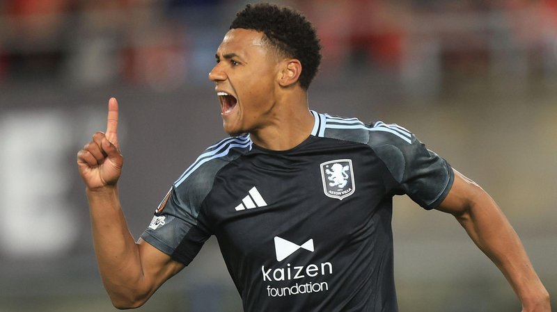 Ollie Watkins of Aston Villa celebrates after scoring a goal 