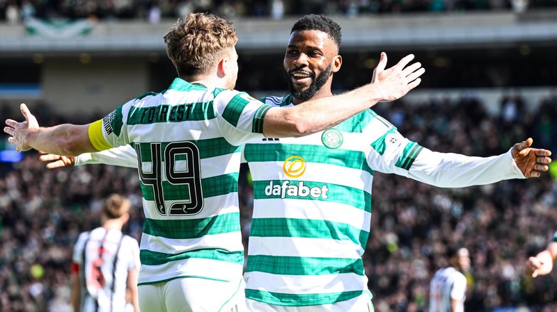 Celtic winger James Forrest and forward Kelechi Iheanacho