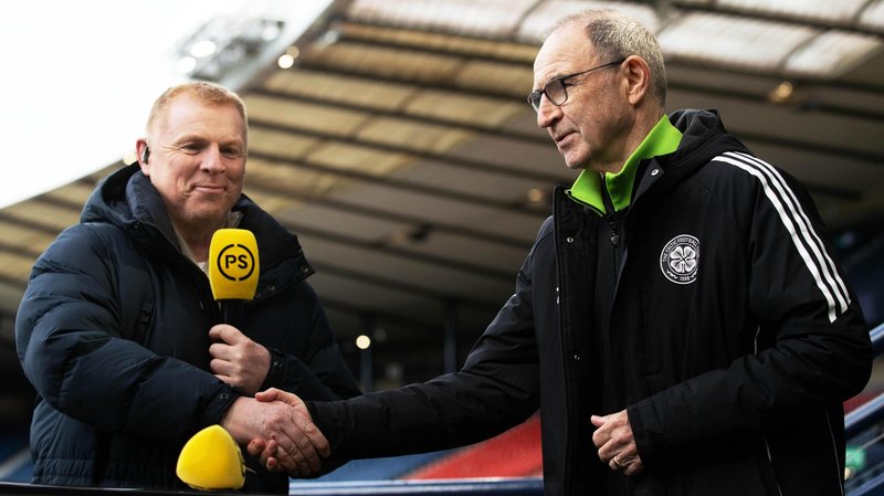 Dunfermline Athletic manager Neil Lennon and Celtic counterpart Martin O'Neill