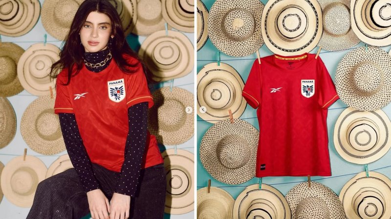 Model wears 2026 Panama home shirt.