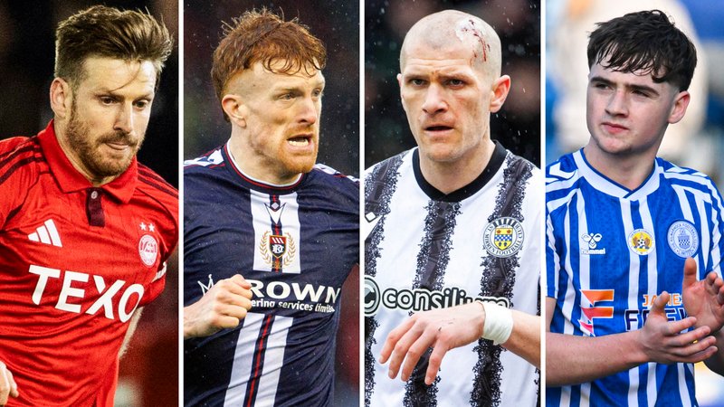 Aberdeen's Stuart Armstrong, Dundee's Simon Murray, St Mirren's Alex Gogic and Kilmarnock's Findlay Curtis