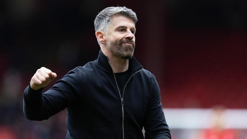 Aberdeen Manager Stephen Robinson at Full Time during a William Hill Premiership match between Aberdeen and Kilmarnock at Pittodrie Stadium,