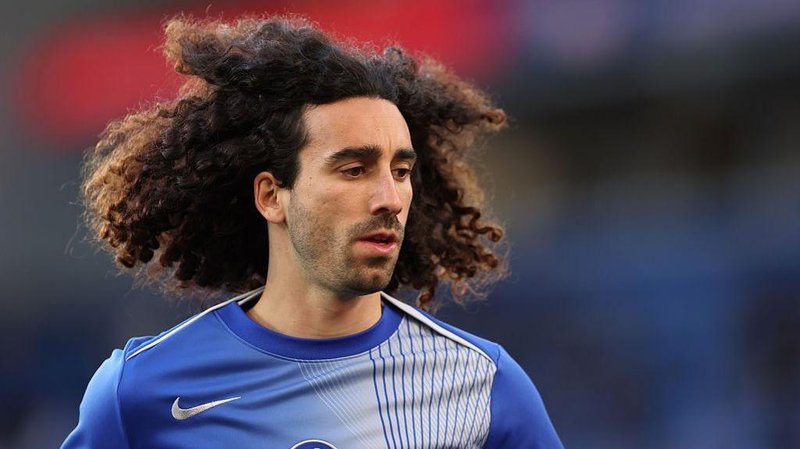 Marc Cucurella warming up