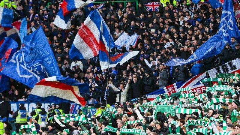 Rangers and Celtic supporters at Celtic Park in December, 2025