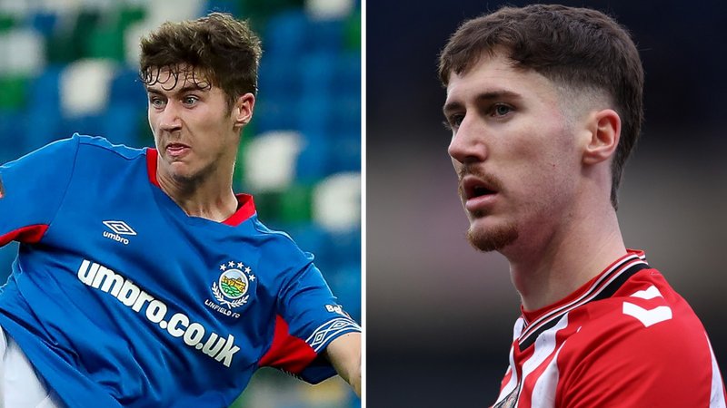 Trai Hume playing for Linfield and Sunderland