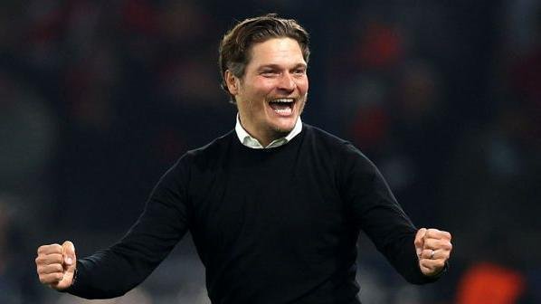 Coach Edin Terzic smiles after his Borussia Dortmund knock Paris St-Germain out of the Champions League in 2024