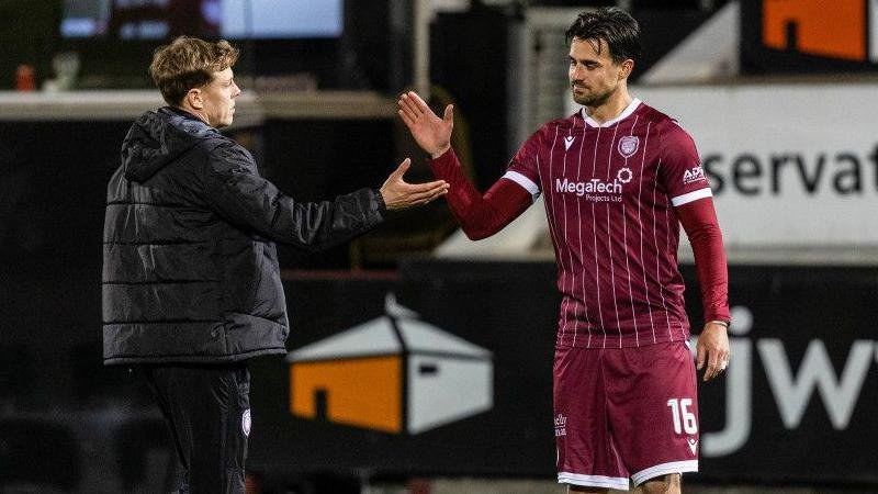 Arbroath co-manager David Gold (left) and Craig Watson 
