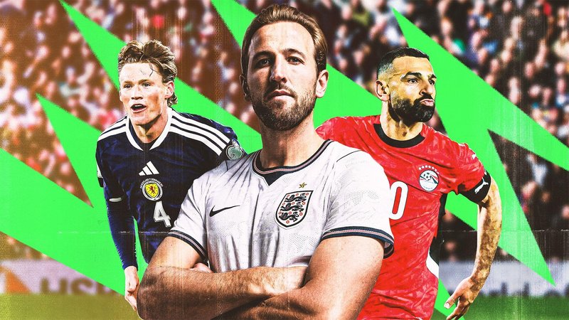 Harry Kane, Scott McTominay and Mohamed Salah
