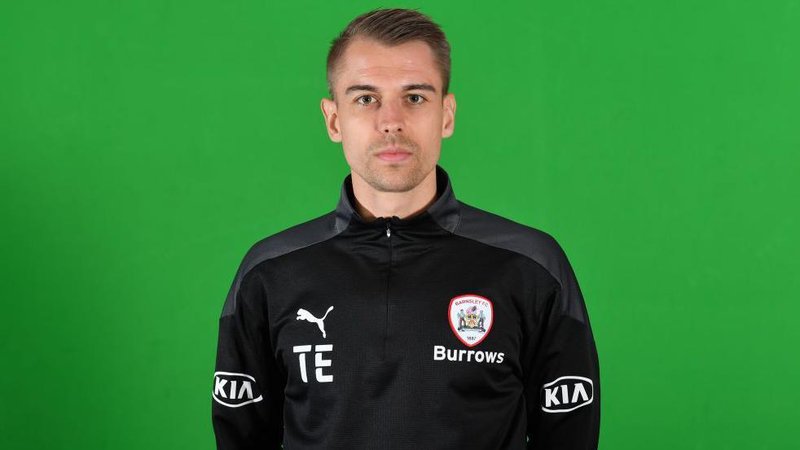 Tonda Eckert poses during a Barnsley FC 2020-21 photocall on August 27, 2020