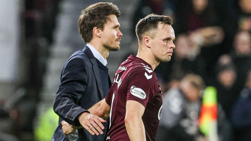 Rangers head coach Danny Rohl and Hearts captain and striker Lawrence Shankland