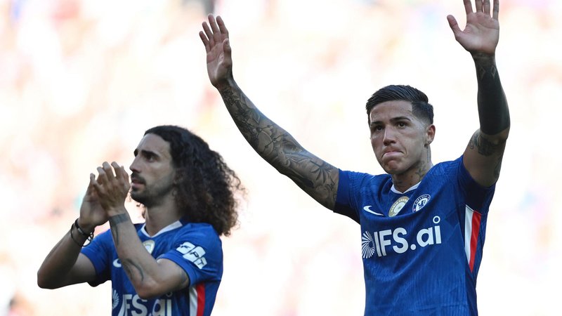 Marc Cucurella & Enzo Fernandez at the final whistle on Sunday