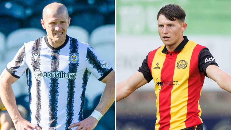 St Mirren's Alex Gogic and Partick Thistle's Cammy Logan